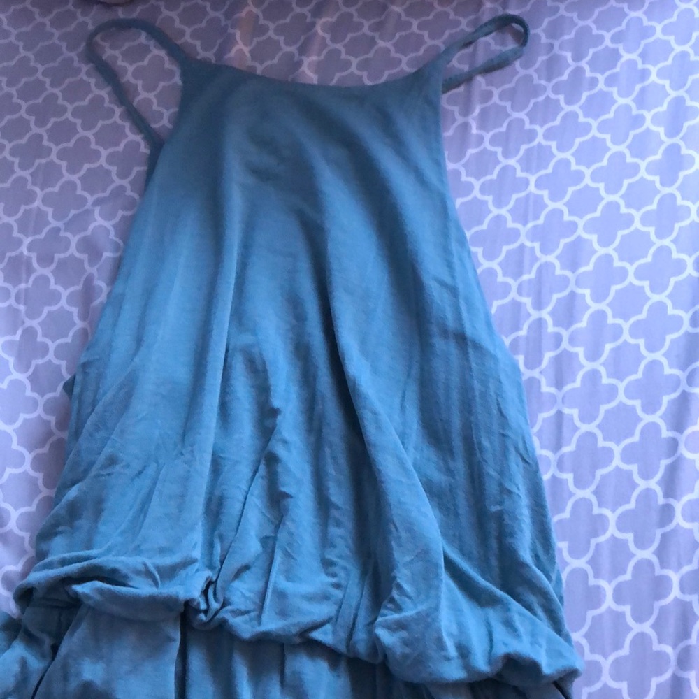 teal maxi dress
